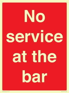 No service at the bar